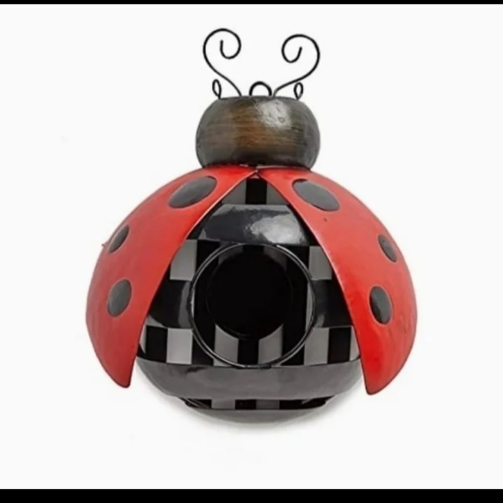 LOVELY LADYBUG INDOOR/OUTDOOR LARGE LED CANDLE HOLDER BNWT 1 LEFT!